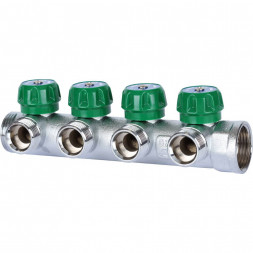 SMB-6850-013404 STOUT Коллектор регулирующий 1 , 4 отвода 3/4  ЕК