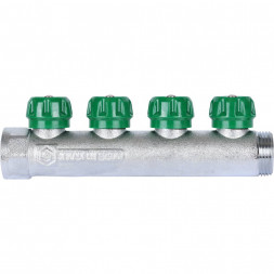 SMB-6850-013404 STOUT Коллектор регулирующий 1 , 4 отвода 3/4  ЕК