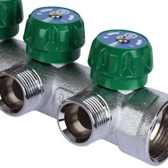 SMB-6850-013404 STOUT Коллектор регулирующий 1 , 4 отвода 3/4  ЕК