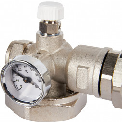 SDG-0120-002000 STOUT Насосно-смесительный узел с термостатическим клапаном и байпасом, без насоса