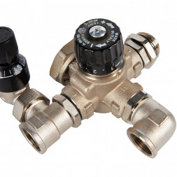 SDG-0120-002000 STOUT Насосно-смесительный узел с термостатическим клапаном и байпасом, без насоса