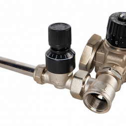 SDG-0120-002000 STOUT Насосно-смесительный узел с термостатическим клапаном и байпасом, без насоса