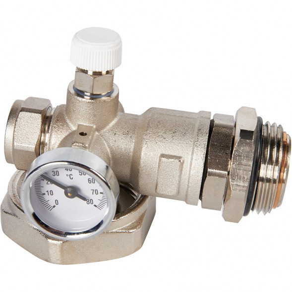 SDG-0120-002000 STOUT Насосно-смесительный узел с термостатическим клапаном и байпасом, без насоса