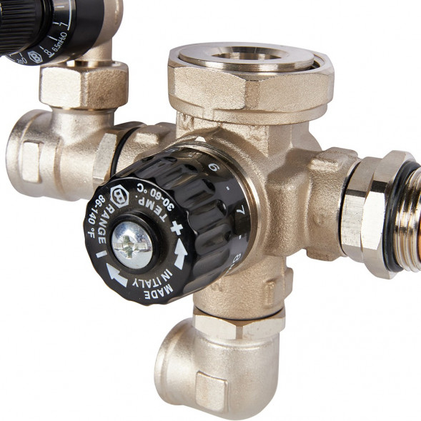 SDG-0120-002000 STOUT Насосно-смесительный узел с термостатическим клапаном и байпасом, без насоса