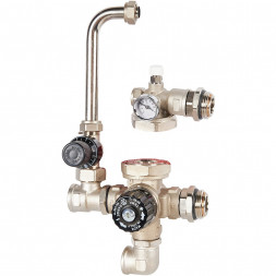 SDG-0120-002000 STOUT Насосно-смесительный узел с термостатическим клапаном и байпасом, без насоса