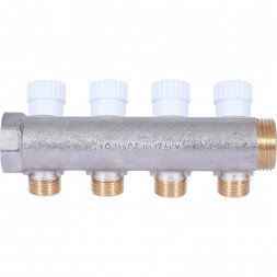 SMB 6852 011204 STOUT Коллектор распределительный 1 , 4 отвода 1/2  плоское уплотнение