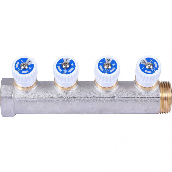 SMB 6852 011204 STOUT Коллектор распределительный 1 , 4 отвода 1/2  плоское уплотнение