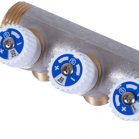 SMB 6852 011204 STOUT Коллектор распределительный 1 , 4 отвода 1/2  плоское уплотнение