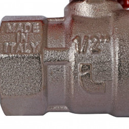 STOUT  Кран шаровой стандартнопроходной, ВР/НР, ручка бабочка 1/2" (красная ручка)