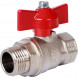 STOUT  Кран шаровой стандартнопроходной, ВР/НР, ручка бабочка 1/2" (красная ручка)