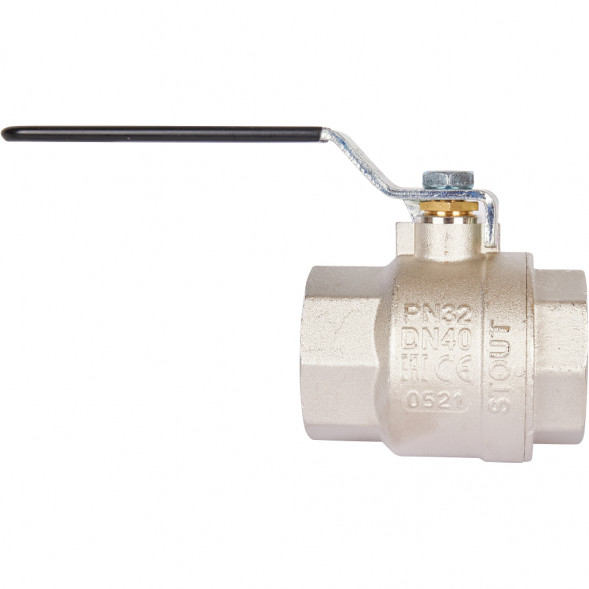 Кран шаровой STOUT полнопроходной, ВР/ВР, ручка рычаг 1 1/2