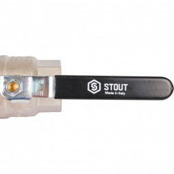 Кран шаровой STOUT полнопроходной, ВР/ВР, ручка рычаг 1 1/2