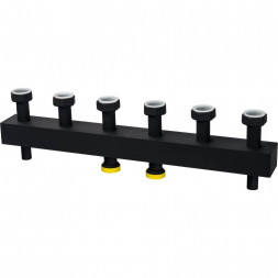 SDG-0016-004003 STOUT Стальной распределительный коллектор 3 отопительных контура. В теплоизоляции DN 25