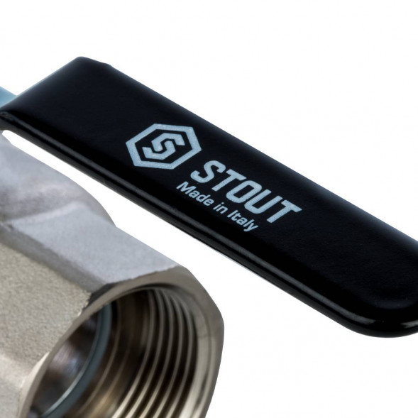 Кран шаровой STOUT полнопроходной, ВР/ВР, ручка рычаг 1 1/4