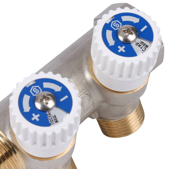 SMB 6851 341202 STOUT Коллектор распределительный 3/4 , 2 отвода 1/2