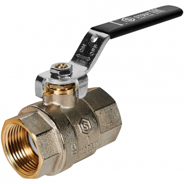 Кран шаровой полнопроходной STOUT ВР/ВР ручка рычаг 1
