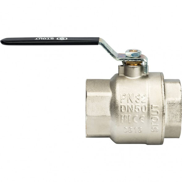 Кран шаровой STOUT полнопроходной, ВР/ВР, ручка рычаг 2