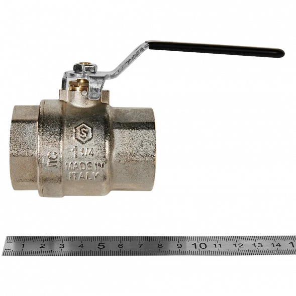 Кран шаровой полнопроходной STOUT ВР/ВР ручка рычаг 1 1/4