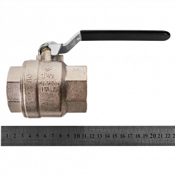 Кран шаровой полнопроходной STOUT ВР/ВР ручка рычаг 1 1/2