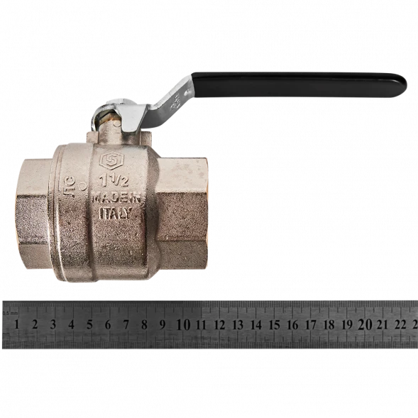 Кран шаровой полнопроходной STOUT ВР/ВР ручка рычаг 1 1/2