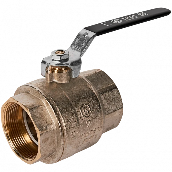 Кран шаровой полнопроходной STOUT ВР/ВР ручка рычаг 2