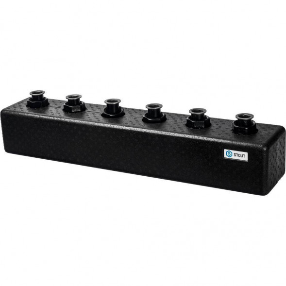 SDG-0017-004035 STOUT Стальной распределительный коллектор 3(5) отопительных контура. В теплоизоляции DN 25