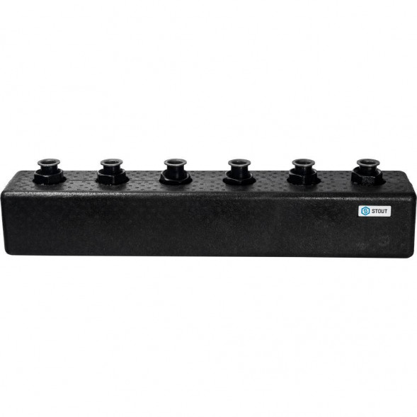 SDG-0017-004035 STOUT Стальной распределительный коллектор 3(5) отопительных контура. В теплоизоляции DN 25