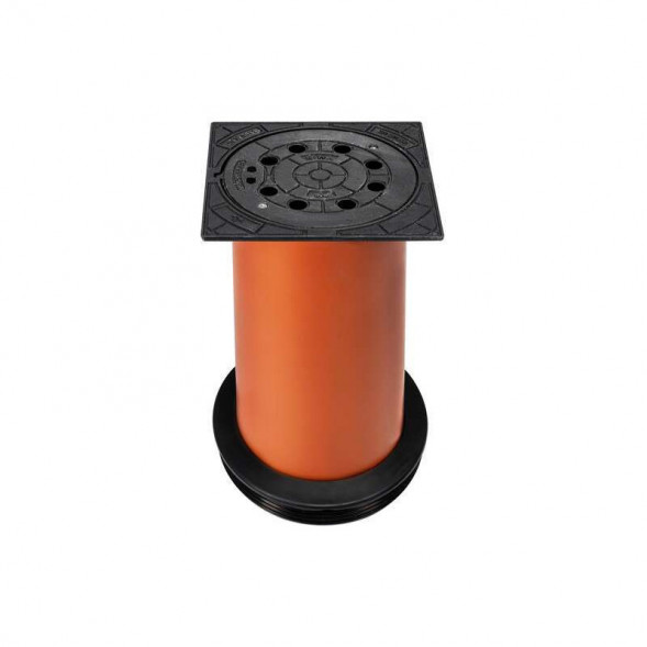 Телескопическая труба DN315 SV без вентиляции, с чугун. крышкой (12,5 тонн) и упл. манжетой, Ger