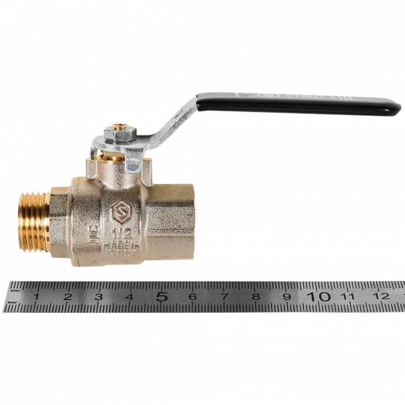 Кран шаровой полнопроходной STOUT ВР/НР ручка рычаг 1/2