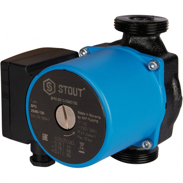 SPC-0010-2560130 STOUT Насос циркуляционный 25/60-130