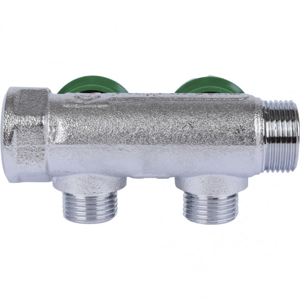 SMB-6849-341202 STOUT Коллектор регулирующий 3/4 , 2 отвода 1/2  плоское уплотнение