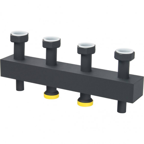 SDG-0016-004002 STOUT Стальной распределительный коллектор 2 отопительных контура. В теплоизоляции DN 25