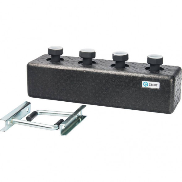 SDG-0016-004002 STOUT Стальной распределительный коллектор 2 отопительных контура. В теплоизоляции DN 25