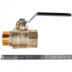 Кран шаровой полнопроходной STOUT ВР/НР ручка рычаг 1