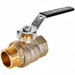 Кран шаровой полнопроходной STOUT ВР/НР ручка рычаг 1