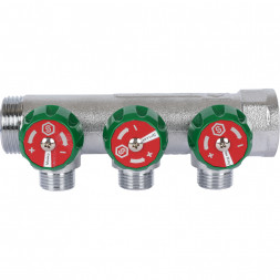 SMB-6849-341203 STOUT Коллектор регулирующий 3/4 , 3 отвода 1/2  плоское уплотнение