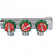 SMB-6849-341203 STOUT Коллектор регулирующий 3/4 , 3 отвода 1/2  плоское уплотнение