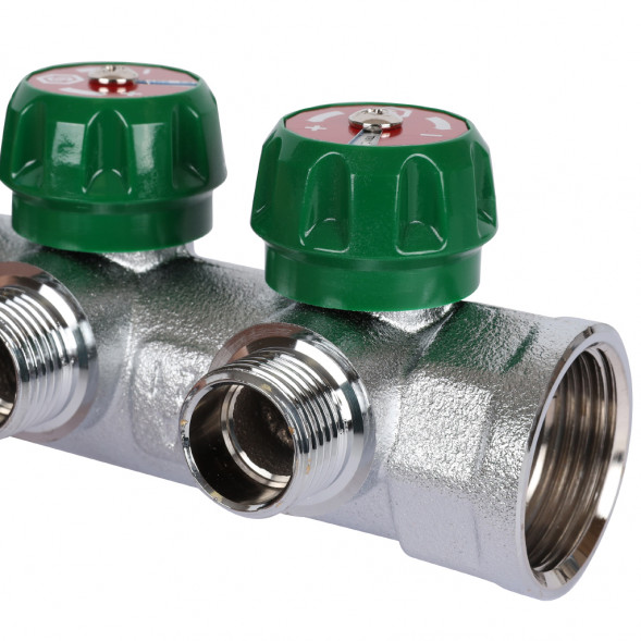 SMB-6849-341203 STOUT Коллектор регулирующий 3/4 , 3 отвода 1/2  плоское уплотнение