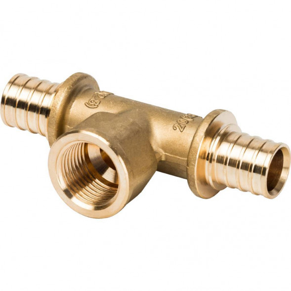 SFA-0028-002012 STOUT Тройник-переходник с внутренней резьбой 20xR 1/2  для труб из сшитого полиэтилена аксиальный (340012H042028B)