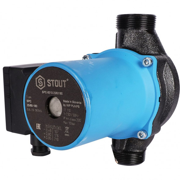 SPC-0010-2580180 STOUT Насос циркуляционный 25/80-180