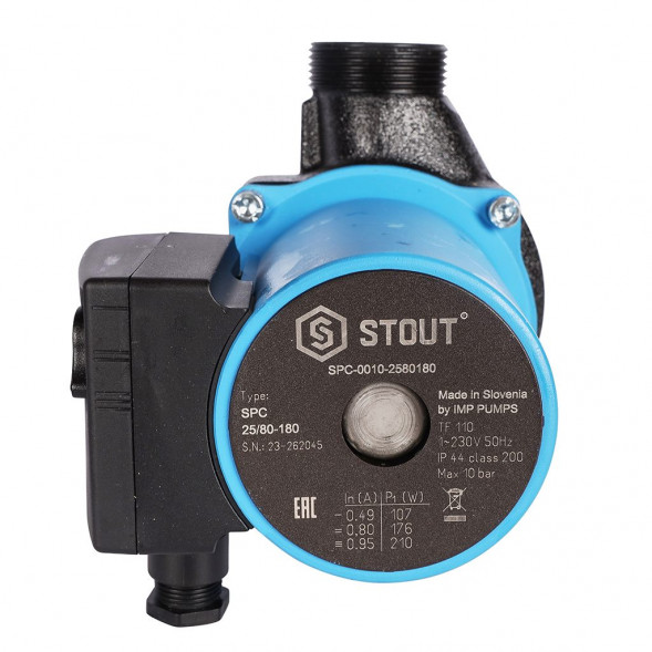 SPC-0010-2580180 STOUT Насос циркуляционный 25/80-180