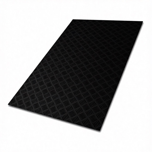 Лист алюминиевый рифленый "Квинтет", 1200х600 цвет черный