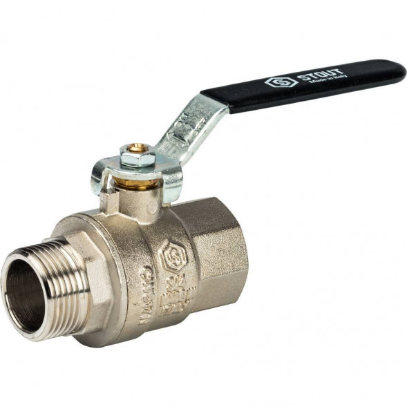 Кран шаровой STOUT полнопроходной, ВР/НР, ручка рычаг 3/4