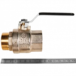 Кран шаровой полнопроходной STOUT ВР/НР ручка рычаг 1 1/4