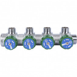 SMB-6849-341204 STOUT Коллектор регулирующий 3/4 , 4 отвода 1/2  плоское уплотнение