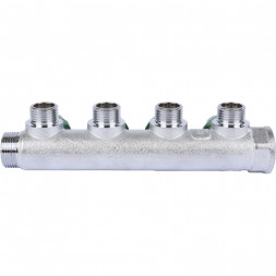 SMB-6849-341204 STOUT Коллектор регулирующий 3/4 , 4 отвода 1/2  плоское уплотнение
