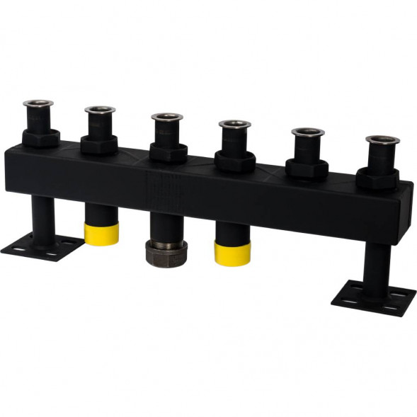 SDG-0016-005003 STOUT Стальной распределительный коллектор 3 отопительных контура. В теплоизоляции DN 32