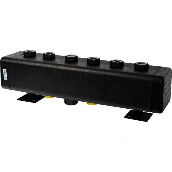 SDG-0016-005003 STOUT Стальной распределительный коллектор 3 отопительных контура. В теплоизоляции DN 32