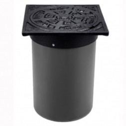 Телескопическая труба с чугунной крышкой в сборе (без манжеты) B125 - 12,5т люк с вентиляцией