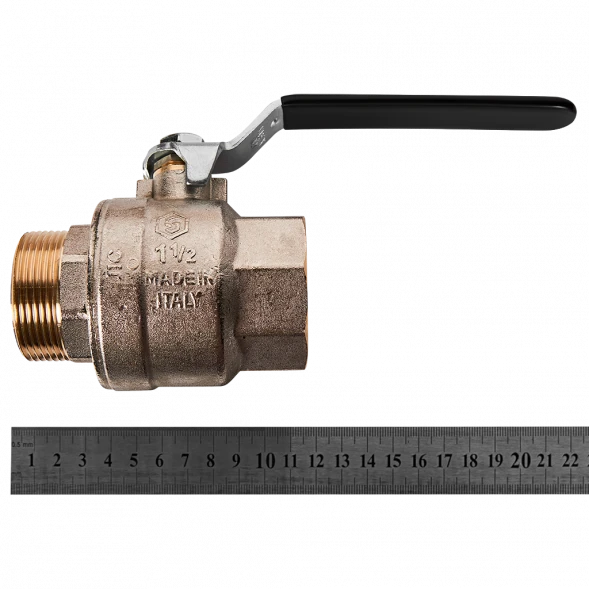 Кран шаровой полнопроходной STOUT ВР/НР ручка рычаг 1 1/2